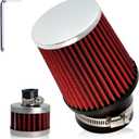 JMCHstore High Performance Air Filter Cleaner Kit for Predator 212cc 79cc Coleman CT200U CT100U KT196 196cc 6.5 Hp Engine Mini Bike Go Kart GX160 GX200 GX390 420cc Motor Powersports Parts (Rage Red)