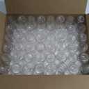 Clear Stemless Champagne Flutes Plastic 48 Pack - 9oz Plastic Champagne Glasses - Durable and Sturdy Mimosa Glasses For Parties - Shatterproof, Recyclable, BPA-Free, Smooth Rims.