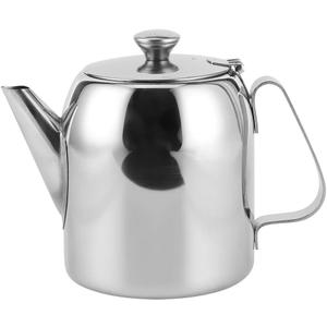 Teapot, Tea Pot for Stove Metal Kettle Stainless Steel Coffee Cold Water Jug Short Spout Restaurants Conference Rooms Living Room Pour Over Home Kitchen Hotel Restaurant (32 ounces)