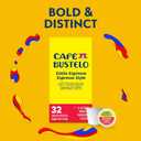 2 x Caf Bustelo Espresso Style Dark Roast, Single Serve Coffee Pods, 32 Count (Pack of 1), BB Date: 11/26/2026