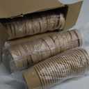 Fulmoon 100 Pack Paper Soup Containers with Lids Disposable Paper Food Containers with Vented Lids Kraft Ice Cream Bowls Soup Cup Ice Cream Cups for Restaurants(6 oz,Brown)