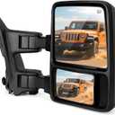 DWVO Towing Mirrors Fits 2008-2016 Ford F250/F350/F450/F550 Super Duty, Right Passenger Side Tow Mirror Power Heated, Telescoping, Folding, Turn Signal Lights