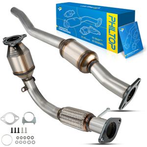 PHILTOP Front and Rear Catalytic Converter Kit Compatible With Chevy, 2010-2014 Equinox/Terrain 2.4L, 2012-2015 Captiva Sport 2.4L OE Replace 54850, 642042, 50508, 644015, 50507 (EPA Compliant)