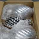 Lanpn 3 Pcs 11" Outdoor LED Ornaments, Large Christmas Lighted Bulbs, Xmas Tree Battery Powered Bulb Decor with Dark Sensor, Christmas Ornament Lights for Lawn Garden Yard Patio, Silver