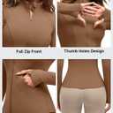 G4Free BareFeel Women's Workout Jacket Full Zip Up Slim Hip Length Yoga Athletic Tops with Thumb Holes