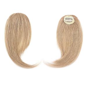 Benehair Side Bangs Clip in Bangs 100% Real Human Hair Curtain Bangs 10 inch Dark Blonde Remy French Bang Soft Thick Hair 15g with Invisible Clips for Women #27