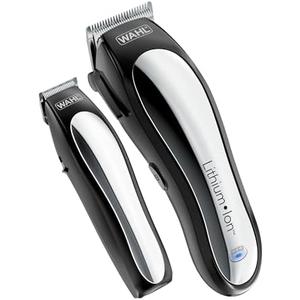 Wahl USA Clipper Rechargeable Lithium Ion Cordless Haircutting Clipper & Battery Trimming Combo Kit – Electric Clipper for Grooming Heads, Beards, & All Body Grooming – Model 79600-2101P