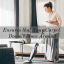 Double Sided Carpet Tape to Fasten Area Rug Edges 2 Inch x 45 Yards, Removable Residue-Free Rug Tape, Heavy-Duty Non Slip Rug Gripper for Living Room, Bathroom, Office to Hardwood, Ripped by Hand