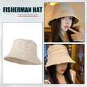 2Pc Double-Sided Fishing Hat with Protection for Women, Large Head Circumference Design to Make Face Appear Smaller, UV-Blocking Hat Multicolor