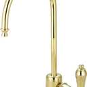 Kingston Brass Gourmetier KS7192AL Restoration Single Handle Water Filtration Faucet, Polished Brass, 6-Inch spout reach