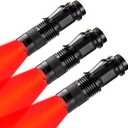 3 Pack Red LED Flashlight Single Mode Red Light Flashlight One Mode Zoomable Night Light Torch for Astronomy Aviation and Night Observation