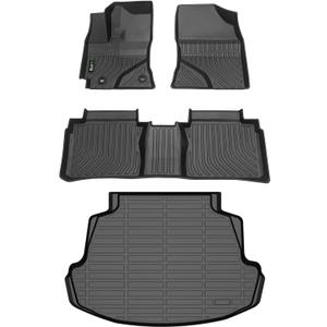 All Weather Car Floor Mats & Cargo Liner for Corolla 2014-2019 (Sedan Only) Custom Fit Full Set Accessories - Black