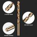 Cobalt Drill Bit Set, 13Pcs M35 High Speed Steel Jobber Length Drill Bit Kit for Hardened Metal, Stainless Steel, Cast Iron, Wood and Plastic, with Index Storage Case, 1/16"-1/4"