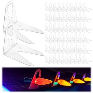 Pack of 2 TAINAT 60PCS Christmas Shingle Tab Light Clips for C7 C9 Light Bulbs, Outdoor Gutter Lights Clips with Wire Slot, Plastic Hangers for Xmas String Lights from Roof
