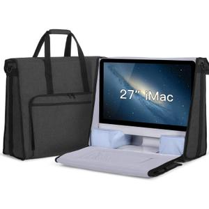 Damero Carrying Tote Bag Compatible with Apple 27" iMac Desktop Computer, Travel Storage Bag for iMac 27-inch and Other Accessories, Black, Fit for 27" IMac