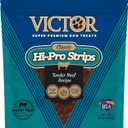 2 x VICTOR Super Premium Dog Treats  Classic Hi-Pro Savory Strips with Real Beef  Supports Immune System, Digestive Health, & Healthy Coat  Tender Beef Snack for Active and Sporting Dogs, 14 oz (EXP 04/01/26)
