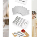 ZELAMBIS Growth Chart Mirror, Children's Growth Chart Mirror, Puzzle Mirror Growth Chart for Kids, Mirror Growth Chart for Wall, Bedroom Wall Decor, Foldable Height Measuring Mirror