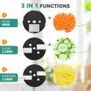 Newhai 3 in 1 Electric Vegetable Dicer Slicer Shredder Multifunctional Vegetable Chopper Automatic Veggie & Fruit Cutter Machine for Commercial & Home Use, 110V, 100W