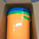 OBTANIM 4 Pack Colorful Plastic Buckets Drink Cooler Storage Ice Pails with Handles for Plants, Party Favors Organizing, Home Decor or Classrooms Pencil Storage