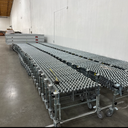 Flexible Skatewheel Gravity Conveyor - 30"W, 17'5" to 60'5"L, 376 lb. Cap., 5.25" Axle Centers, SKU: 37630060-5.25