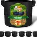 Gardzen 6-Pack 20 Gallon Grow Bags, Aeration Fabric Pots with Handles, Heavy Duty Cloth Pots for Plants