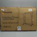 HOKEEPER Clothes Rack Heavy Duty Rolling Clothing Racks for Hanging Clothes, Commercial Garment Rack, Collapsible ＆ Portable Clothes Rack with Wheels and Adjustable Shelves