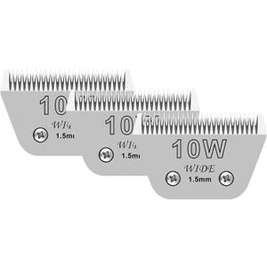 3 Pack 10W Wide Blades for Dog Grooming,Compatible with Andis,Oster A5,Wahl km10 Clippers,Cutting Length 1/16"