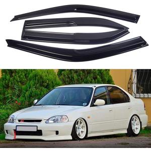 Window Visors Compatible with Honda Civic Sedan 1996 1997 1998 1999 2000Rain Guards Sun Shields Window DeflectorTape-On Mugen Style4PCS