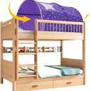 Alvantor Starlight Bed Canopy Dream Play Tents Playhouse Privacy Space Twin Sleeping Indoor Stars Boys Girls Pop Up Portable Frame Curtains Purple, Patent Pending (30"W x 40"L (Pack of 1))