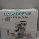 CASABREWS 3700 Essential Espresso Machine 20 Bar, Stainless Steel Cappuccino & Latte Machine with Steam Frother for Home, 43.9oz Water Tank, Coffee Gift for Women & Men, Silver