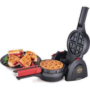 Presto 03512 Stuffler Stuffed Waffle Maker, Belgian, Large, Black