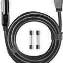 3M(10FT) 12V/24V Car Charging Cable to XT60 Connector, 14 AWG Cigarette Lighter Charger, Compatible with Anker SOLIX C300/C1000/F2000, EcoFlow Delta 2, BLUETTI AC2A Power Station, Black