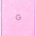 for Google Pixel 9/9 Pro Case Clear,Compatible with MagSafe,Luxury Crystal Glitter Bling Sparkly Girly Protective Phone Case for Women Anti-Yellowing Military Grade Shockproof Hard Cover(Pink)