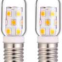 LED Microwave Light Bulb Over Stove Appliance Replacement 40W Incandescent for Refrigerator, Range Hood E17 Intermediate Base 3W 360lm dimmable Warmwhite 3000K Pack of 2