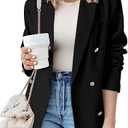 Dokotoo Womens Double Breasted Blazer Jackets Casual Blazers Open Front Long Sleeve Lapel Collar Work Office Jackets Blazer
 XL