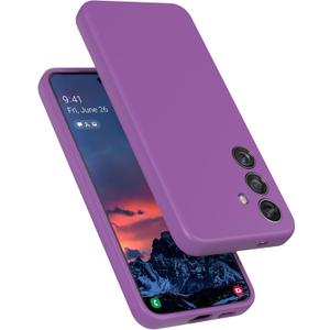 Designed for Galaxy S24+Plus Case, Liquid Silicone Gel Rubber Shockproof Case Soft Microfiber Cloth Lining Cushion Compatible with Galaxy S24 Plus 5G 6.7 inch (Amethyst, S24 Plus - 6.7")