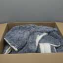 CAROMIO Electric Blanket King Size Dual Control - Thick Tufted Sherpa Heated Blanket with 10 Heating Levels and 10 Time Settings, ETL Certified Fast Heating Blankets King Size 90"×100", Grey