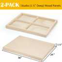 Falling in Art 2 Pack Unfinished Wooden Canvas Panels, 24x36 Gallery Birch Wood Panels Kit, 1 1/2" Deep Art Cradle Boards for Acrylic Painting, Pouring and Burning