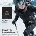 CAMEL CROWN Womens Waterproof Ski Jacket 3-in-1 Windbreaker Winter Coat Fleece Inner for Rain Snow Outdoor Hiking (Black, S)