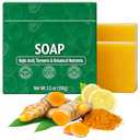 scrlous 2PCS Soul Soap, Upgraded Soul Turmeric Lemon Soap Bar for Face & Body, Support Nourishes And Clarifies, for Oily &  Dry Skin