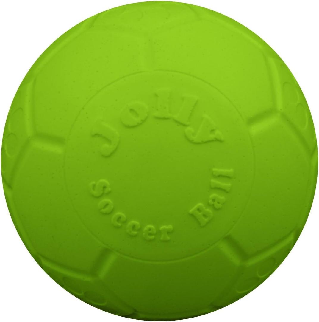 Jolly Pets Large Jolly Soccer Ball Floating-Bouncing Dog Toy; 8" Green Apple (Large/X-Large: 8 Inch Diameter)