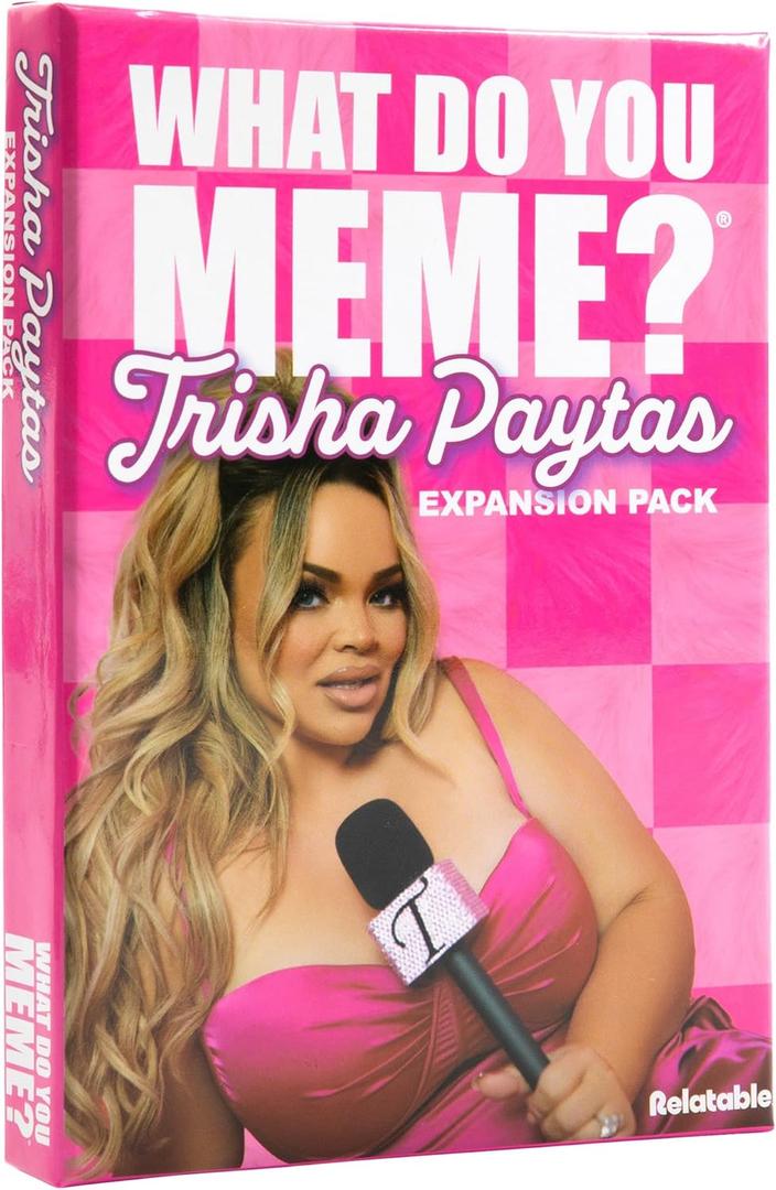 6 x What Do You Meme? Trisha Paytas Expansion Pack by Relatable, Card Games for Adults, Featuring YouTube Influencer Trisha Paytas, All New Meme Game Content, Includes 15 Image Cards and 10 Caption Cards