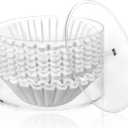 Peohud Coffee Filter Holder, Acrylic Coffee Pod Holder with Lid, Reusable Coffee Filter Storage Container, Stylish Coffee Filter Dispenser for Coffee Bar, Kitchen Countertop