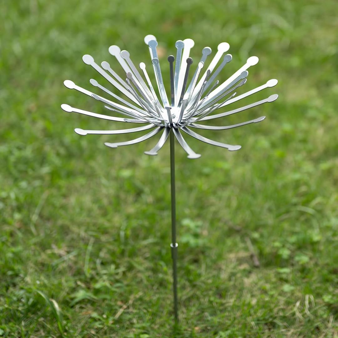 Metal Flowers - Unique Dandelion Design Outdoor Garden Stakes, Durable Weather-Resistant Steel, Easy Installation, Large Yard Art for Plants and Small Decorations, Ideal for Garden Enthusiasts