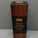 Wooden Spoons for Cooking, 10PCS Teak Wood Cookware Utensil Set with Hooks - Smooth Finish, Non-Stick, Comfortable Grip, Heat Resistant Kitchen Utensils