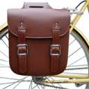 SENQI Retro Bicycle Rack Bag Leather Rear Rack Bike Bags Robust Rear Seatpost Bag for Retro Bicycle Saddle Rack Accessories, Leather Brown