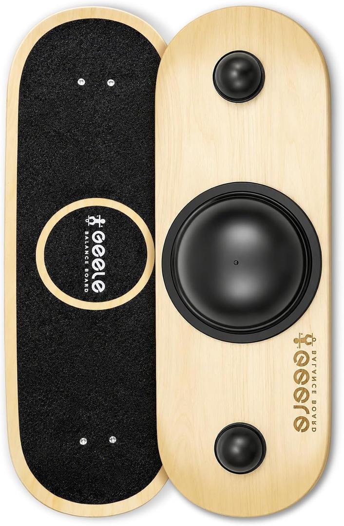 Balance Board for Adults and Kids, Standing Desk Balance Board for Training | Wooden Board with 360 Rotation, Anti-Surface Whirl Board for Training Skiing and Surfing, Suitable Home and Office Exercise