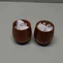 Wooden Whiskey Glass, Bourbon Drinking Glass Bourbon Gifts for Men  Oak Whiskey Tumbler, Old Fashioned Glass, Unique Whiskey Gifts for Men, Dad, Husband, Brother (2 Pack)