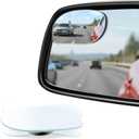 LivTee Blind Spot Mirrors, HD Glass Frameless Convex Rear View Mirrors, Wide Angle Adjustable Stick for Side Mirror, Automotive Exterior Accessories for Car, SUV & Trucks, Pack of 2 (Rounded Oval)