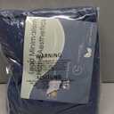 Denim Blue Linen Curtains 102 Inches Long Rod Pocket Back Tab Drapes 2 Panels Set for Living Room Sheer Light Filtering Semi Sheer Denim Blue Curtain 102 Length for Patio Sliding Glass Door 52x102